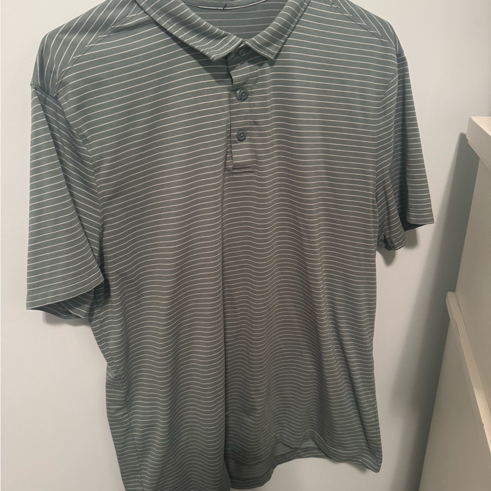 Lululemon Striped Polo Shirt - Green